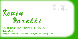 kevin morelli business card